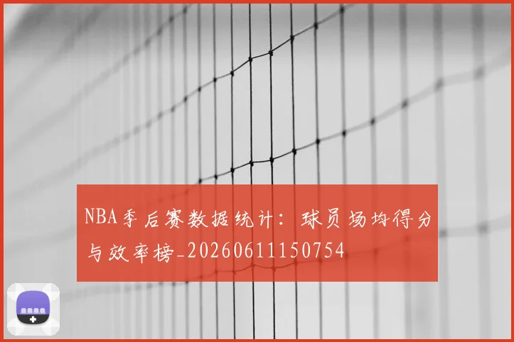 NBA季后赛数据统计:球员场均得分与效率榜_20260611150754