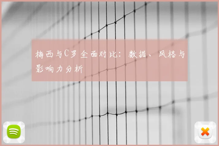 梅西与C罗全面对比:数据、风格与影响力分析
